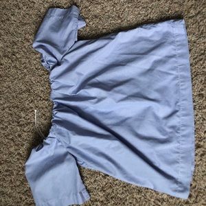 Blue & white stripped off the shoulder shirt